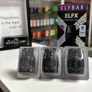 Elf Bar ELFX Pod 0.6Ω – змінний картридж в вейп шопі ELIQ реальне фото упаковка з 3х штук