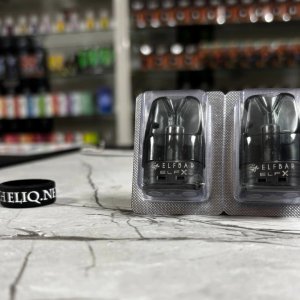 Оригінальний картридж Elf Bar ELFX Pod для pod-системи на полиці вейпшопа