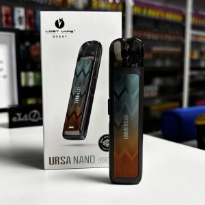 Комплектація Lost Vape Ursa Nano: пристрій, картридж, кабель USB-C, інструкція