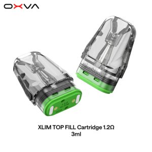 OXVA XLIM Top Fill Cartridge 1.2Ω 3ml — вид спереду та знизу