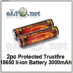 18650 3000mAh Trustfire Protected Rechargeable Li-ion Battery