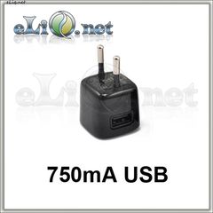 Маленький AC-USB Адаптер для зарядки от сети / Mini 750mA USB Power Adapter Charger