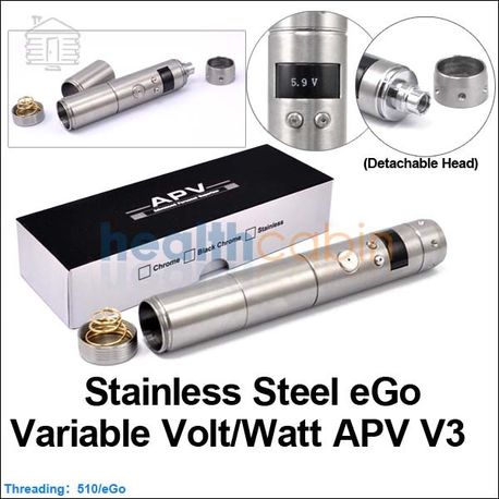 Vamo V3 (Stainless Steel) eGo Variable Volt/Watt APV V3 (Detachable Head)