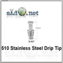 S 27 (510) Stainless Steel Drip Tip - стальной дрип тип.