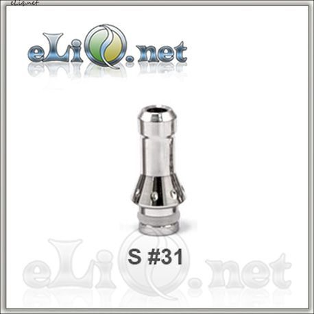 S 31 Round top (510) Stainless Steel Drip Tip 