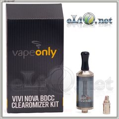 [VapeOnly] 2ml Mini VIVI NOVA-S Glass BDCC стеклянный двуспиральный клиромайзер с нижним расположением спиралей.