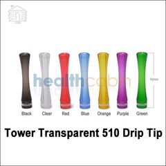 (510) Длинный дрип-тип из прозрачного пластика (Drip Tip)