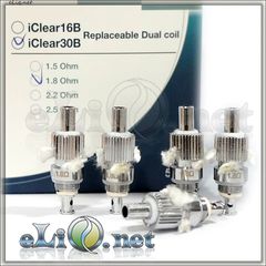 [Innokin] iClear30B / Bottom Dual Coil  Разборной двуспиральный клиромайзер - танк с нижними спиралями фото испарителей