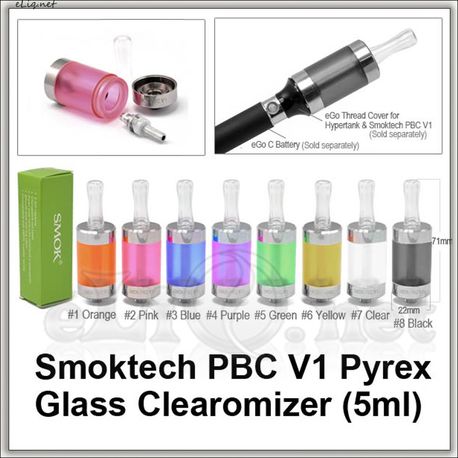 [Smoktech] PBC V1 - 5мл Purex Glass BCC стеклянный разборной клиромайзер с нижним расположением спирали.
