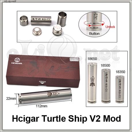 Hcigar Turtle Ship Clone V2 18350/18500/18650 Mechanical Mod - Мехмод
