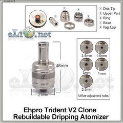 Ehpro Trident V2 RDA - ОА для дрипа из нержавеющей стали, клон.