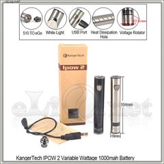 [KangerTech] IPOW 2 VW 1000mAh - вариватт с дисплеем