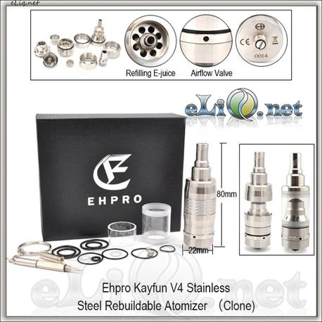 Ehpro Kayfun V4 RBA Rebuildable Atomizer Kit (Обслуживаемый атомайзер, клон кайфуна 4 версия)