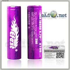 [38A] Efest Purple IMR18650 2100mah - flat top - Высокотоковый аккумулятор.