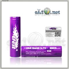 Efest IMR 18650 2500mah with flat top [35A] Высокотоковый литий-ионный аккумулятор