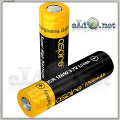 [40A] 1800mah Aspire ICR 18650  Li-ion - flat top - Высокотоковый аккумулятор 