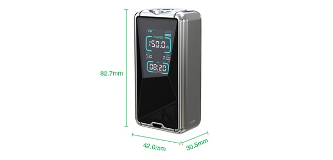 Габариты бокс-мода Eleaf Tessera 150W Элик